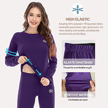 Load image into Gallery viewer, MEETWEE Thermal Underwear for Women, Winter Warm Base Layer Top &amp; Bottom Set Long Johns with Fleece Lined Cold Weather Skiing
