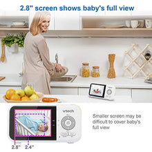 Load image into Gallery viewer, VTech VM819 Video Baby Monitor with 19Hour Battery Life 1000ft Long Range Auto Night Vision 2.8” Screen 2Way Audio Talk Temperature Sensor Power Saving Mode and Lullabies, White

