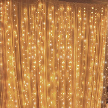 Load image into Gallery viewer, Twinkle Star 300 LED Window Curtain String Light Wedding Party Home Garden Bedroom Outdoor Indoor Wall Decorations, Warm White
