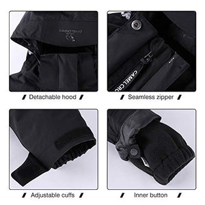 CAMEL CROWN Womens Waterproof Ski Jacket 3-in-1 Windbreaker Winter Coat Fleece Inner for Rain Snow Outdoor Hiking