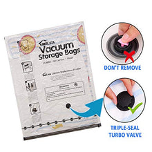 Load image into Gallery viewer, Premium 6 Jumbo 80% Space Saver Vacuum Storage Bags (40"x30") Compression Bags for Clothes Quilts Pillows and Reusable Hand Pump Included for Traveling
