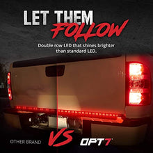 Load image into Gallery viewer, OPT7 60" Tailgate Light Bar LED Double Strips, Brake Light for Truck, Red Brake Light, Red Turn Signals Light, White Reverse Light, Compatible w/Ram, Silverado, Dodge, Chevy, Toyota, GMC, Ford, Honda
