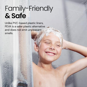 LiBa Bathroom Shower Curtain-Liner - Waterproof Plastic Shower Curtain Premium PEVA Non-Toxic Shower-Liner with Rust Proof Grommets Clear 8G Heavy Duty Bathroom Accessories 36x72