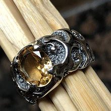 Load image into Gallery viewer, Natural 2ct Golden Citrine 925 Solid Sterling Silver Unisex Ring Size 7.25
