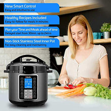 Load image into Gallery viewer, Mueller UltraPot 6Q Pressure Cooker Instant Crock 10 in 1 Pot with German ThermaV Tech, Cook 2 Dishes at Once, BONUS Tempered Glass Lid incl, Saute, Steamer, Slow, Rice, Yogurt, Maker, Sterilizer
