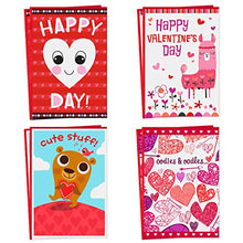 Load image into Gallery viewer, Hallmark Valentines Day Cards Assortment for Kids, 8 Valentine's Day Cards with Envelopes (Llama, Bear, Hearts)
