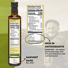 Load image into Gallery viewer, Papa Vince Olive Oil Extra Virgin - First Cold Press Family Harvest, Polyphenol Rich, Subtle Peppery Finish, Unrefined, High in Monounsaturated Fat, No Pesticides, No GMO, Keto, Paleo, Sicily, Italy
