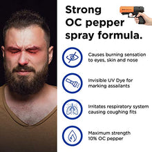 Load image into Gallery viewer, Mace Brand Self Defense Pepper Spray Gun 2.0 – Accurate 20’ Powerful Pepper Spray, Leaves UV Dye on Skin, Integrated LED Light Enhances Aim, Great Self-Defense – Replaceable Cartridge (80406), Black
