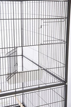 Load image into Gallery viewer, Prevue Pet Products Wrought Iron Flight Cage with Stand F040 Black Bird Cage, 31-Inch by 20-1/2-Inch by 53-Inch
