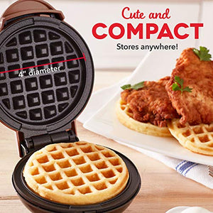 Dash DMW001CU Machine for Individual, Paninis, Hash Browns, other Mini waffle maker, 4 inch, Copper