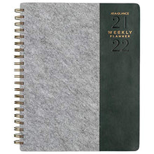 Load image into Gallery viewer, Academic Planner 2021-2022, AT-A-GLANCE Weekly &amp; Monthly Planner, 8-1/2" x 11", Large, for School, Teacher, Student, Signature Collection, Gray Felt (YP905A25)
