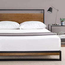 Load image into Gallery viewer, ZINUS Suzanne 37 Inch Metal and Wood Platform Bed Frame / Solid Wood &amp; Steel Construction, Chestnut Brown, Queen &amp; 10 Inch Green Tea Memory Foam Mattress / CertiPUR-US Certified, Queen
