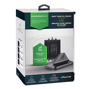 SureCall Fusion2Go Max in-Vehicle Cell Phone Signal Booster | Boosts Voice and 4G LTE for Verizon, AT&T, Sprint, T-Mobile | for Multiple-Users