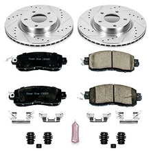 Load image into Gallery viewer, Power Stop K6494 Front Z23 Carbon Fiber Brake Pads with Drilled &amp; Slotted Brake Rotors Kit
