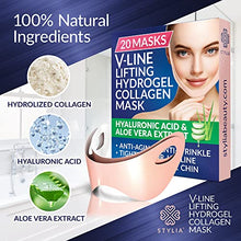Load image into Gallery viewer, 20 Piece V Line Shaping Face Masks – Lifting Hydrogel Collagen Mask with Aloe Vera – Anti-Aging and Anti-Wrinkle Band - Double Chin Reducer Strap
