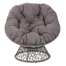 Load image into Gallery viewer, OSP Designs Papasan Chair with 360-degree Swivel, Grey Cushion Frame
