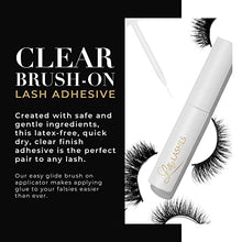 Load image into Gallery viewer, Lilly Lashes Clear Eyelash Glue, Brush On Lash Glue for False Eyelashes, Eyelash Extension Glue for Fake Eyelashes and Natural, Wispy Lashes, Clear Glue Lash Brush, Latex Free Lash Supplies
