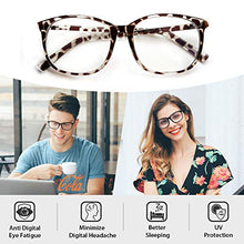 Load image into Gallery viewer, Cyxus Blue Light Blocking Glasses Square Computer Eyewear Clear Lens Eyeglasses Frame (Leopard #2) (8121T03&amp;Leopard)

