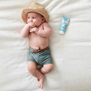Babo Botanicals Baby Skin Mineral Sunscreen Lotion SPF 50 with 100% Zinc Oxide Active, Non-Greasy, Water-Resistant, Reef-Friendly, Fragrance-Free, Vegan - 3 oz.