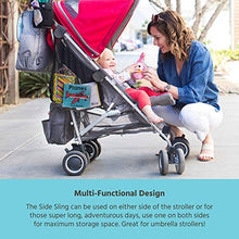 Load image into Gallery viewer, J.L. Childress Side Sling, Universal Fit Stroller Mesh Cargo Net and Organizer, Extra Stroller Storage Space, Non-Slip and Adjustable Straps, Black

