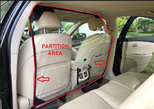 Load image into Gallery viewer, Car Partition Sneeze Guard with AC Window for Rear Portable Removable Foldable
