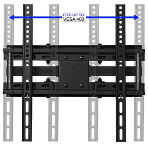Cheetah Mounts Dual Articulating Arm TV Wall Mount Bracket for 20-65” TVs up to VESA 400 and 115lbs, Mounts on Studs up to 16” and Includes a Twisted Veins 10’ HDMI Cable & 6” 3-Axis Magnetic Bubble