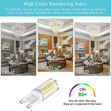 Load image into Gallery viewer, 10 Pack G9 LED Bulb T4 Chandelier Light Bulbs 5000K Daylight, winshine 4W (40W Halogen Replacement) G9 Bi Pin Ceramic Base, 120V AC 360°Beam Angle for, Barthroom Lamp, Crystal Wall Lamp Not-Dimmable
