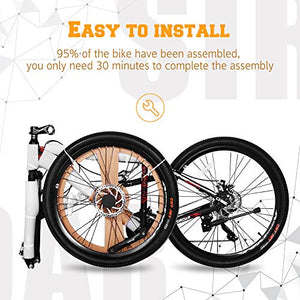 SIRDAR S-900 27 Speed 27.5 inch Mountain Bike Aluminum Alloy and High Carbon Steel with 2 Replaceable Seat, Full Suspension Disc Brake Outdoor Bikes for Men Women