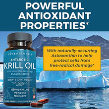 Load image into Gallery viewer, Krill Oil Supplement 1250mg - Antarctic Krill Oil Omega 3 Providing Astaxanthin, DHA and EPA, Joint Support and Brain Supplement with No Fishy Aftertaste (60 Capsules)
