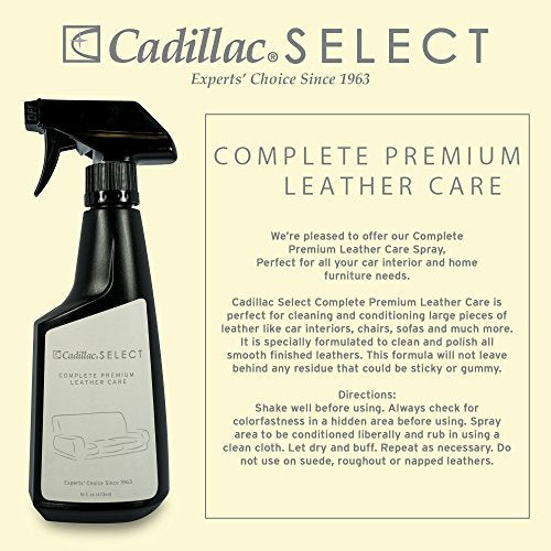 Load image into Gallery viewer, Cadillac Select Leather Furniture Cleaner and Conditioner for Couch, Car Auto Interior Seats, Bags, Jackets, Large Leather Surfaces – Complete Care Spray