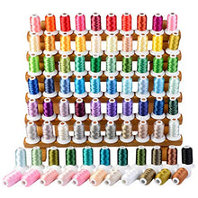 Load image into Gallery viewer, ShinyStitch 82 Spools Polyester Embroidery Machine Thread Kit, 500M (550Y) for Brother Babylock Janome Singer Pfaff Husqvarna Bernina Embroidery and Sewing Machines
