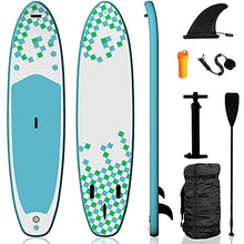 Load image into Gallery viewer, EDOSTORY Inflatable Stand Up Paddle Board (10'6 x 31.5'' x 6'') with Accessories Carry Bag, Wide Stance, Bottom Fin for Paddling, Non-Slip Deck, Surf Control, Youth &amp; Adult Standing Boat A
