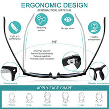 Load image into Gallery viewer, Blue Light Blocking Glasses - 3Pack Computer Game Glasses Square Eyeglasses Frame, Blue Light Blocker Glasses for Women Men, Anti Eye Eyestrain Reading Gaming Glasses Non Prescription
