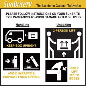 SunBriteTV Outdoor Television | 55-inch Veranda (2nd Gen) 4K UHD HDR LED TV, SB-V-55-4KHDR-BL
