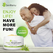 Load image into Gallery viewer, Organic Hemp Cream by ZenRenu - MSM Turmeric Arnica - Made in USA Premium Hemp Oil
