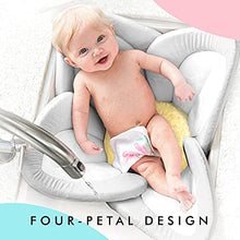 Load image into Gallery viewer, Blooming Bath Lotus Baby Bath Seat - Premium Baby Bathtub, Fits Most Sinks - Newborn &amp; Baby Essentials - Baby Gifts - 33" - Grey/White/Yellow
