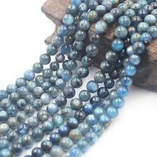 Load image into Gallery viewer, 6mm Round Blue Kyanite Jewelry Loose Gemstone Beads Strand 15&quot; Natural Stone for Necklace Bracelet DIY Design
