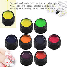 Load image into Gallery viewer, Ownest 8 Colors Luminous Spider Gel,Spider UV Gel Nail Art Drawing Glue DIY Manicure Art Decoration,with 3 Nail Painting Pen-8ml
