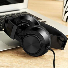 Load image into Gallery viewer, Over Ear Headphones with 5 Feet / 1.5M Cable, findTop 3.5mm Gaming Headset Noise Isolating with Mic and Volume Control for TV, PC and Cell Phone
