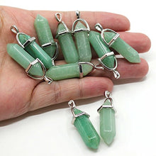 Load image into Gallery viewer, Wholesale 10PCS Genuine Green Aventurine Stone Healing Point Reiki Chakra Pendants Bulk for Jewelry Making
