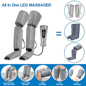 RENPHO Leg Massager for Circulation and Pain Relief, Air Compression Foot Leg Calf Thigh Massage, Helps for Reduce Swelling, Muscle Relaxation, 6 Modes 4 Intensities, Gifts Ideas