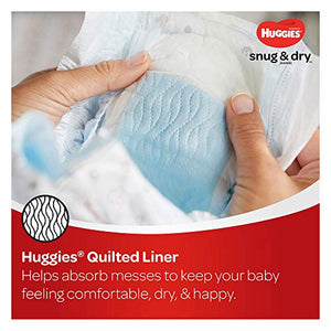 Huggies Snug & Dry Baby Diapers, Size Newborn, 132 Ct