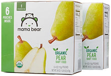 Load image into Gallery viewer, Amazon Brand - Mama Bear Organic Baby Food, Stage 1, Pear, 4 Ounce Pouch (Pack of 12)
