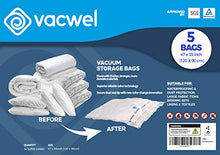 Load image into Gallery viewer, Jumbo XXL Vacuum Storage Bags, 47 x 35 Space Saver Bags for Clothes, King Comforters or a Small Mattress, Thick &amp; Strong XXL Size (5 XXXL bag pack)
