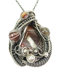 Load image into Gallery viewer, Lake Superior Agate and Sterling Silver Pendant
