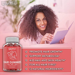 Hair Growth Vitamins Biotin Gummies - Hair Skin And Nails Vitamins For Faster Hair Growth - Hair Loss Treatments Care Thickening Products For Women Men - Thinning Hair Beard Regrowth Supplement Gummy
