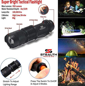 STEALTH SQUADS 42 in 1 SURVIVAL MILITARY POUCH KIT, PREMIUM TACTICAL POCKET KNIFE, FIRST AID KIT, EDC MULTI-TOOL USE FOR CAMPING, HIKING, BIKING, OUTDOOR EMERGENCY SAFETY GEARS w/ BONUS E-BOOK