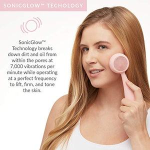 PMD Personal Microderm Clean Pro RQ - Smart Facial Cleansing Device, Blush with Rose Quartz