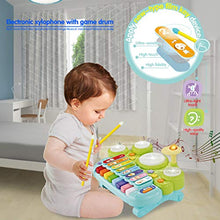 Load image into Gallery viewer, fisca 3 in 1 Musical Instruments Toys, Electronic Piano Keyboard Xylophone Drum Set - Learning Toys with Lights for Baby &amp; Toddler 1 2 3 Year Old Boys and Girls
