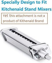 Load image into Gallery viewer, 3 Piece Pasta Roller Cutter Attachment for KitchenAid Stand Mixers, Included Pasta Sheet Roller, Spaghetti Cutter, Fettuccine Cutter Maker Accessories and Cleaning Brush
